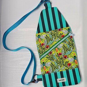 Tula Pink Mini Crossbody Bag: Bee Print Sling Purse